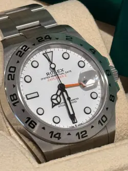 2021  ROLEX EXPLORER II 226570 SILVER OYSTER BRACELET W/ BOX + PAPERS