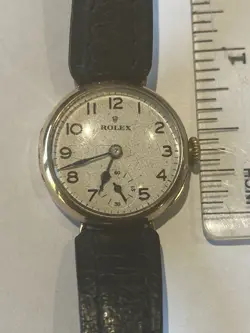 LADIES 9 CT GOLD VINTAGE ROLEX, MANUAL WIND, SPLIT SECONDS