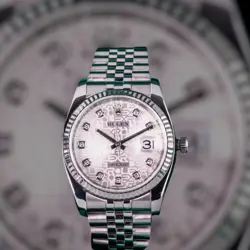 ????DATEJUST 116660??? REAR FACTORY SILVER ANNIVERSARY DIAMOND DIAL 2010 ROLEX