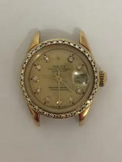 1987 1/2 LADIES 18K GOLD ROLEX DATEJUST HEAD