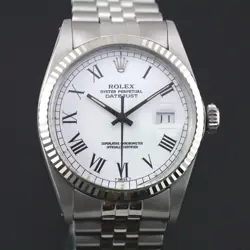 VINTAGE ROLEX DATEJUST 16014 CAL 3035 AUTOMATIC MEN`S BUCKLEY DIAL DATE WATCH