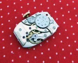 1950's ROLEX 21.4MMX37MM GOLD PLATED RECTANGULAR FANCY CASE WHITE DIAL SERVICED