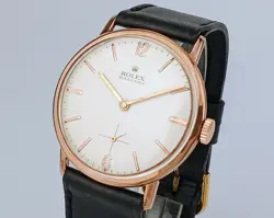 NICE VINTAGE ROLEX MARCONI MEN'S WATCH 18K GOLD PLATED CASE FROM 45'S SERVICED!