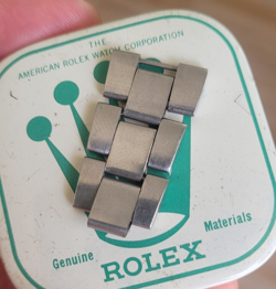 ROLEX 100% GENUINE 19MM FOLDED 7835 STEEL BRACELET 3 LINKS