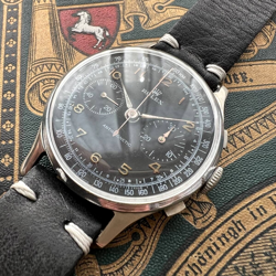 [ANTIQUE] ROLEX CHRONOGRAPH 1940'S 37MM VINTAGE MEN'S WATCH LEATHER BELT