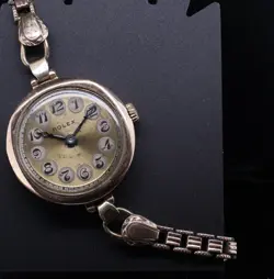 VINTAGE ROLEX 9CT GOLD CASE TELEPHONE DIAL MANUAL WIND LADIES WRIST WATCH $1 N/R