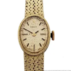 ROLEX 14K GOLD LADIES VINTAGE RUNNING WRIST WATCH