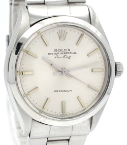 MENS ROLEX OYSTER PERPETUAL AIR-KING STAINLESS STEEL 34MM WATCH