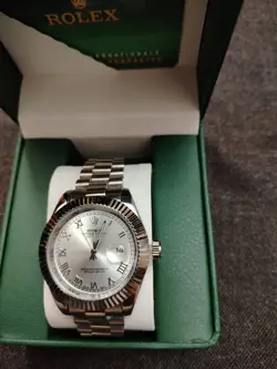 ROLEX JUST DATE SILVER PRESIDENT BRACELET