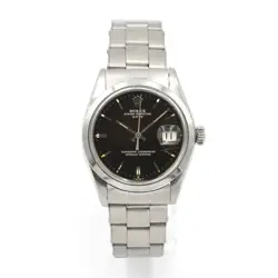 VINTAGE ROLEX OYSTER PERPETUAL DATE 1500 AUTOMATIC WRISTWATCH STAINLESS STEEL