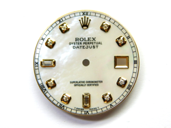 RLX CUSTOM 36MM DATEJUST  PIE-PAN WHITE MOP WITH DIAMOND DIAL - 1601 -2TONE