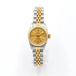 VINTAGE LADIES ROLEX OYSTER PERPETUAL 67193 AUTOMATIC WRISTWATCH 18K GOLD