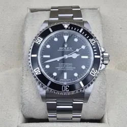 PAPERS 2009 ROLEX SUBMARINER NO DATE 14060M 4 LINE REHAUT BLACK DIAL 40MM WATCH