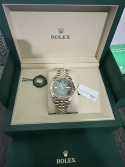 ROLEX DATEJUST, 41MM, WIMBLEDON, OYSTER, FLUTED, 126333, UNWORN, COMPLETE