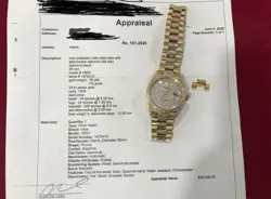 MEN'S MNS PRESIDENT ROLEX 18K PRESIDENT WATCH 18031 DIAMOND DIAL W/BOX