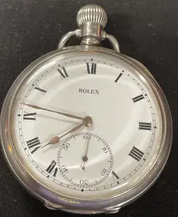 VTG ROLEX POCKET WATCH 8618 40MM 102G WORKING!