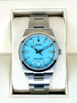 NEW 2025 ROLEX OYSTER PERPETUAL 36MM 126000 TURQUOISE BLUE DIAL