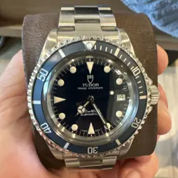 Tudor Rolex 79090 Blue 2 Line Submariner 40mm w/Service Paper /Box