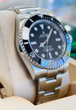 ROLEX SUBMARINER NO DATE 114060 STEEL BLACK CERAMIC BEZEL 40MM WATCH BOX/PAPERS
