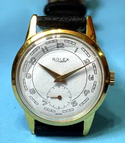 VINTAGE ROLEX ART DECO DIAL 18K GF WINDUP  WATCH SERVICED