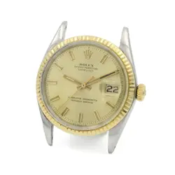 MEN'S ROLEX OP DATEJUST TWO-TONE WATCH HEAD REF.#1601 CHAMPAGNE DIAL W185631-2