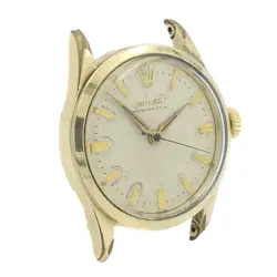 MEN'S GOLD CAPPED ROLEX OYSTER PERPETUAL 34MM WATCH HEAD 6332 #W183550-1