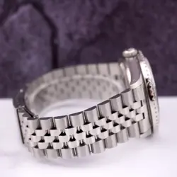 Rolex Men's Datejust 36mm Jubilee Steel Watch ICED 2.50ct Diamonds Purple Dial