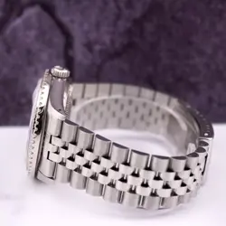 Rolex Men's Datejust 36mm Jubilee Steel Watch ICED 2.50ct Diamonds Purple Dial