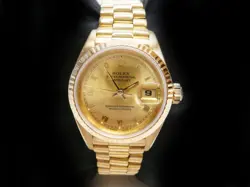 ROLEX 69178 LADY DATEJUST 26MM 18K YELLOW GOLD PRESIDENT BRACELET WRISTWATCH