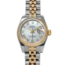 USED ROLEX DATEJUST 179173NR WHITE CASE: 26×26MM LADIES WATCH #10124