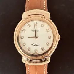 rolex cellini 18k gold watch 6622 Factory Diamond Dial. Brand New  Bracelet