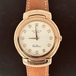 rolex cellini 18k gold watch 6622 Factory Diamond Dial. Brand New  Bracelet