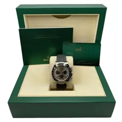 ROLEX COSMOGRAPH DAYTONA 116519LN CERAMIC WHITE GOLD STEEL DIAL WATCH B&P 2021