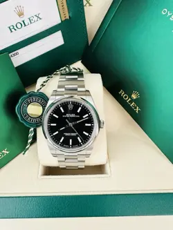 MINT MENS 2019 STAINLESS ROLEX OYSTER PERPETUAL 39MM REF 114300 ~ BOX & PAPERS