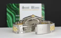 ROLEX 36mm 18kt Gold & Stainless Steel DateJust Champagne Index 16233 SANT BLANC