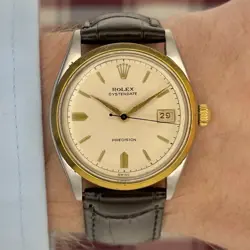 VINTAGE 1953 ROLEX OYSTERDATE - REF.6294 - 34MM - TWO TONE - ROULETTE DATE WHEEL