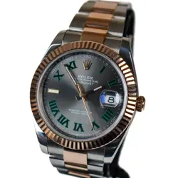 ROLEX DATEJUST 41 126331 WIMBLEDON ROSE GOLD STEEL 2021 CAL 3235 COSC AUTOMATIC