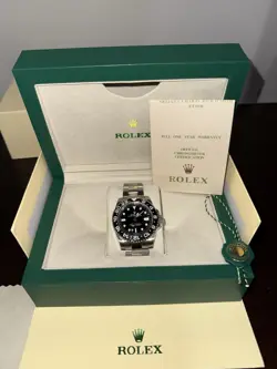 ROLEX GMT MASTER 2 16710 WATCH BLACK STAINLESS STEEL VERY LIGHTLY USED