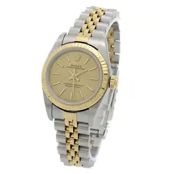 Rolex OP Ladies Two-Tone Watch Ref 76193 Champagne Dial 26mm AS IS #W120080-1