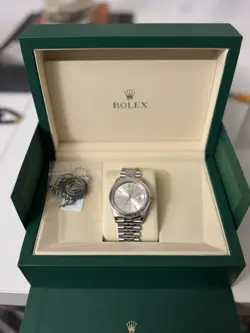 UNWORN ROLEX DATEJUST 126234 SILVER JUBILEE BRACELET SILVER DIAL FULL STICKER