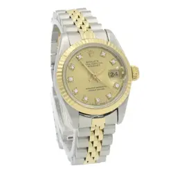Ladies Rolex OP Datejust Ref. 69173 Champagne Diamond Dial Full Set #W186312-1