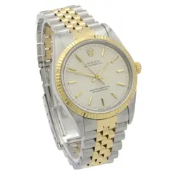 ROLEX OYSTER PERPETUAL REF. 14233 SILVER SUNBURST DIAL 34MM #W175945-2