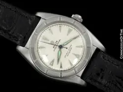 1951 ROLEX Vintage Mens Oyster Perpetual SS Steel Bubbleback Watch - Warranty