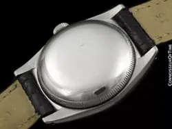 1951 ROLEX Vintage Mens Oyster Perpetual SS Steel Bubbleback Watch - Warranty