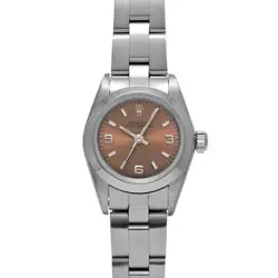 USED ROLEX OYSTER PERPETUAL 67180 PINK CASE: 24×24MM LADIES WATCH #10124