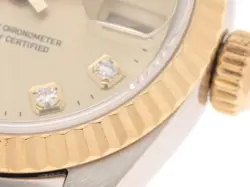 T# 1996 ROLEX AUTOMATIC DATEJUST 26 69173G CHAMPAGNE 10PD K18YG #123