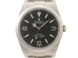 ROLEX EXPLORER 1 2013 GUARANTEE BLACK DIAL 214270 AUTOMATIC 100M #066