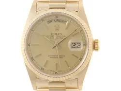 ROLEX DAY DATE 36 YG CHAMPAGNE 18038 AUTOMATIC #010
