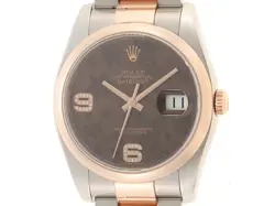 ROLEX DATEJUST 100M AUTOMATIC - PINK GOLD 116201 BROWN DIAL #027