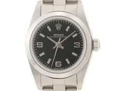 ROLEX OYSTER PERPETUAL 76080 AUTOMATIC BLACK #257